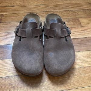 Birkenstock Dark Brown Boston Leather Clog